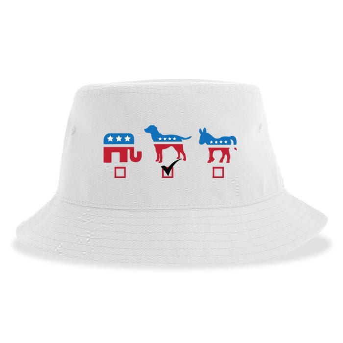 Elephant Dog Donkey Choose My Dog Would Do A Better Job Sustainable Bucket Hat