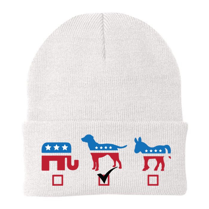 Elephant Dog Donkey Choose My Dog Would Do A Better Job Knit Cap Winter Beanie