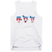 Elephant Dog Donkey Choose My Dog Would Do A Better Job Tank Top