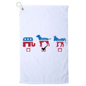 Elephant Dog Donkey Choose My Dog Would Do A Better Job Platinum Collection Golf Towel