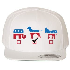 Elephant Dog Donkey Choose My Dog Would Do A Better Job Wool Snapback Cap