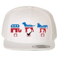 Elephant Dog Donkey Choose My Dog Would Do A Better Job Wool Snapback Cap