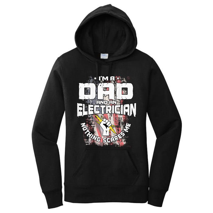 Electrician Dad Design On Back Of Clothing Women's Pullover Hoodie