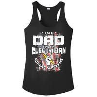 Electrician Dad Design On Back Of Clothing Ladies PosiCharge Competitor Racerback Tank