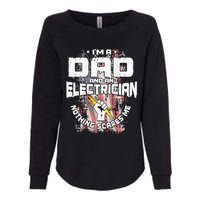 Electrician Dad Design On Back Of Clothing Womens California Wash Sweatshirt