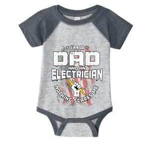 Electrician Dad Design On Back Of Clothing Infant Baby Jersey Bodysuit