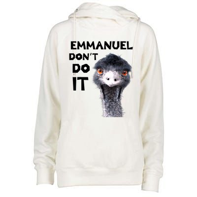 Emmanuel Don't Do It Viral Emu Womens Funnel Neck Pullover Hood