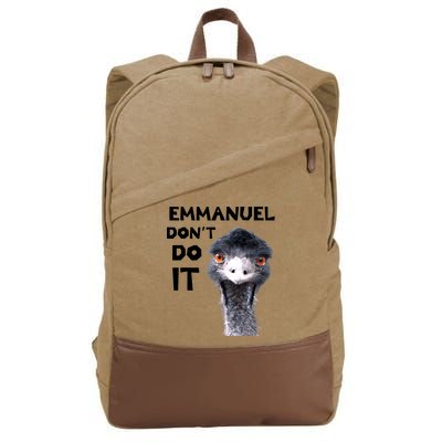 Emmanuel Don't Do It Viral Emu Cotton Canvas Backpack
