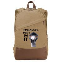 Emmanuel Don't Do It Viral Emu Cotton Canvas Backpack