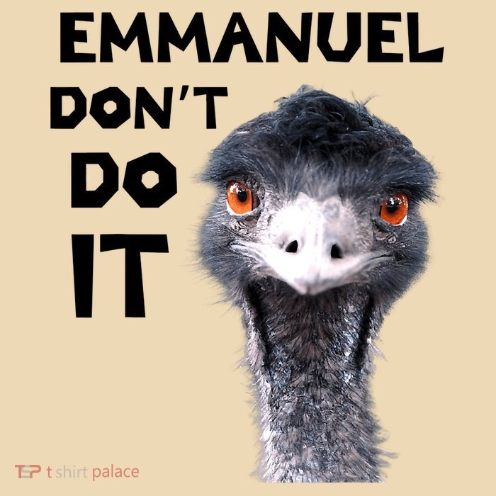 Emmanuel Don't Do It Viral Emu Drawstring Bag
