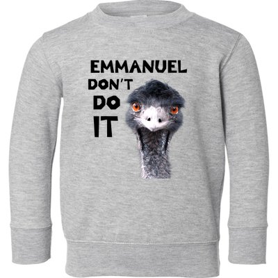 Emmanuel Don't Do It Viral Emu Toddler Sweatshirt