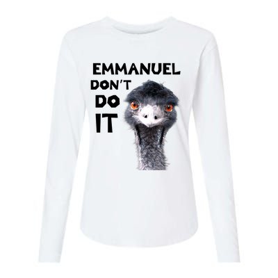 Emmanuel Don't Do It Viral Emu Womens Cotton Relaxed Long Sleeve T-Shirt