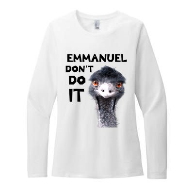 Emmanuel Don't Do It Viral Emu Womens CVC Long Sleeve Shirt