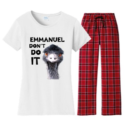 Emmanuel Don't Do It Viral Emu Women's Flannel Pajama Set