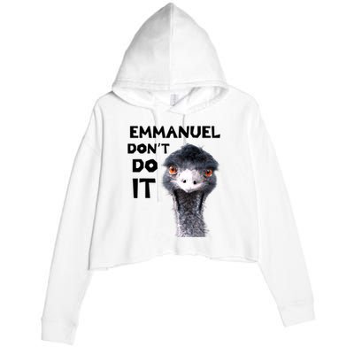 Emmanuel Don't Do It Viral Emu Crop Fleece Hoodie