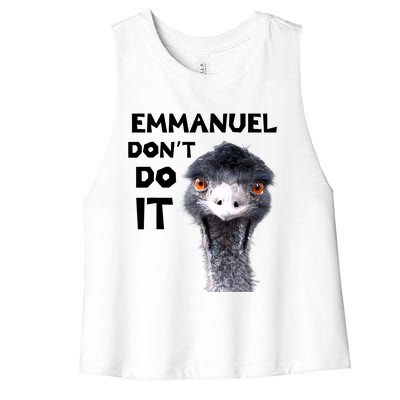 Emmanuel Don't Do It Viral Emu Women's Racerback Cropped Tank