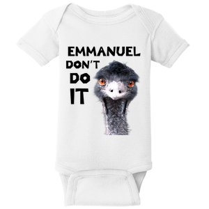 Emmanuel Don't Do It Viral Emu Baby Bodysuit