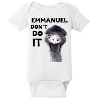 Emmanuel Don't Do It Viral Emu Baby Bodysuit