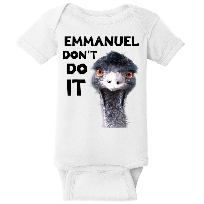 Emmanuel Don't Do It Viral Emu Baby Bodysuit