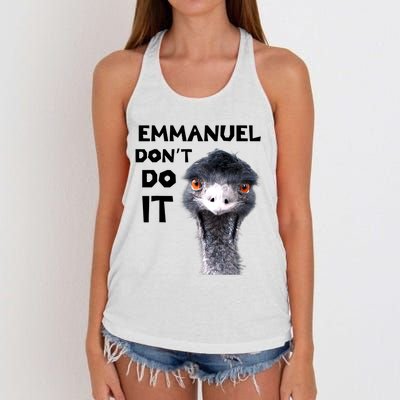 Emmanuel Don't Do It Viral Emu Women's Knotted Racerback Tank