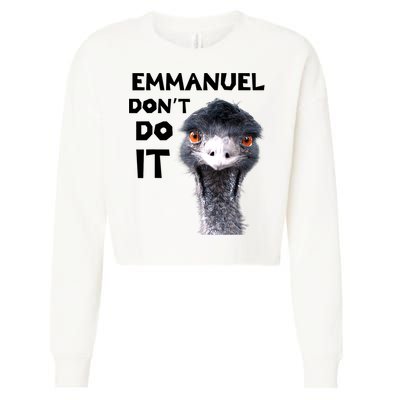 Emmanuel Don't Do It Viral Emu Cropped Pullover Crew