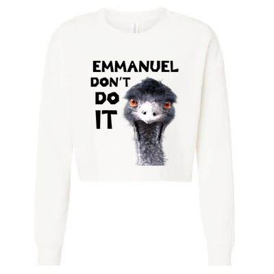 Emmanuel Don't Do It Viral Emu Cropped Pullover Crew