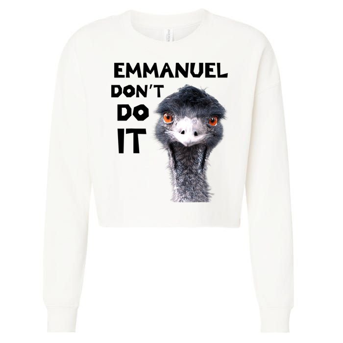 Emmanuel Don't Do It Viral Emu Cropped Pullover Crew