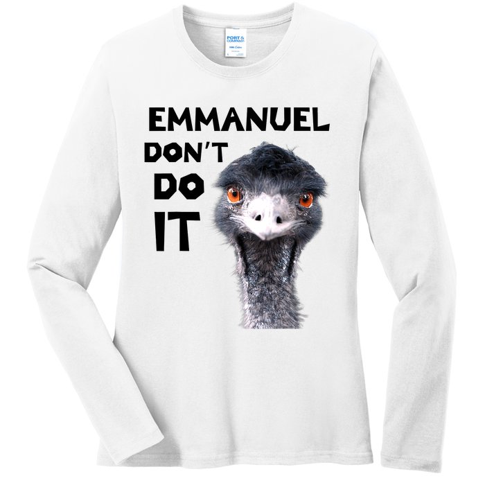 Emmanuel Don't Do It Viral Emu Ladies Long Sleeve Shirt