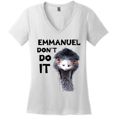 Emmanuel Don't Do It Viral Emu Women's V-Neck T-Shirt