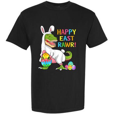 Easter Day Dinosaur Funny Happy Eastrawr T Rex Easter Garment-Dyed Heavyweight T-Shirt