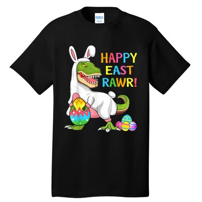 Easter Day Dinosaur Funny Happy Eastrawr T Rex Easter Tall T-Shirt