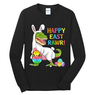 Easter Day Dinosaur Funny Happy Eastrawr T Rex Easter Tall Long Sleeve T-Shirt