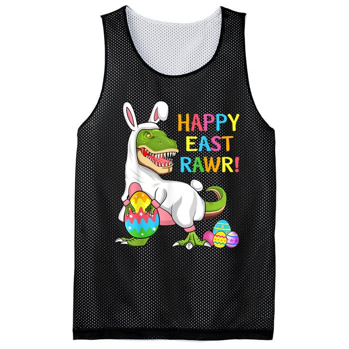 Easter Day Dinosaur Funny Happy Eastrawr T Rex Easter Mesh Reversible Basketball Jersey Tank