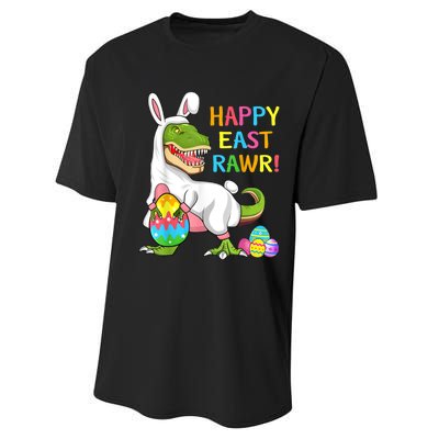 Easter Day Dinosaur Funny Happy Eastrawr T Rex Easter Performance Sprint T-Shirt