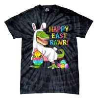 Easter Day Dinosaur Funny Happy Eastrawr T Rex Easter Tie-Dye T-Shirt