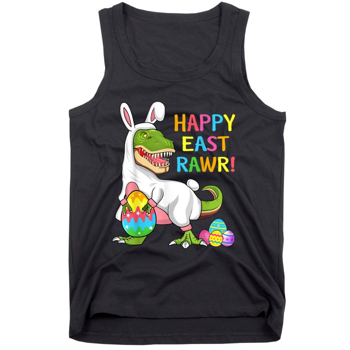 Easter Day Dinosaur Funny Happy Eastrawr T Rex Easter Tank Top