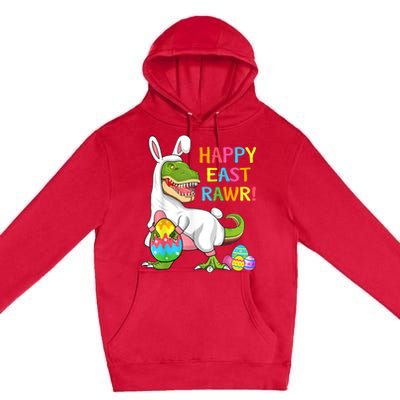 Easter Day Dinosaur Funny Happy Eastrawr T Rex Easter Premium Pullover Hoodie