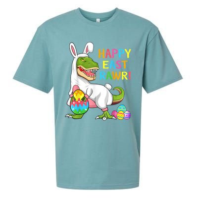 Easter Day Dinosaur Funny Happy Eastrawr T Rex Easter Sueded Cloud Jersey T-Shirt