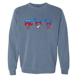 Elephant Dog Donkey Choose My Dog Would Do A Better Job Garment-Dyed Sweatshirt