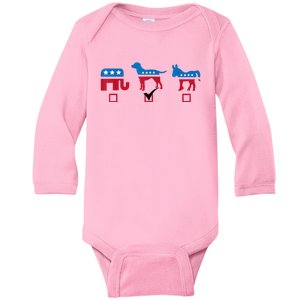 Elephant Dog Donkey Choose My Dog Would Do A Better Job Baby Long Sleeve Bodysuit