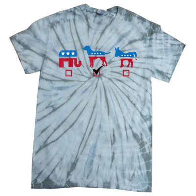 Elephant Dog Donkey Choose My Dog Would Do A Better Job Tie-Dye T-Shirt