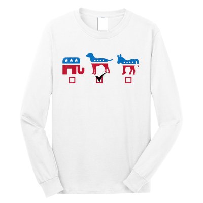 Elephant Dog Donkey Choose My Dog Would Do A Better Job Long Sleeve Shirt