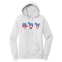 Elephant Dog Donkey Choose My Dog Would Do A Better Job Women's Pullover Hoodie