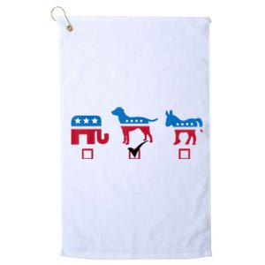 Elephant Dog Donkey Choose My Dog Would Do A Better Job Platinum Collection Golf Towel