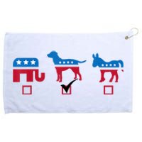 Elephant Dog Donkey Choose My Dog Would Do A Better Job Grommeted Golf Towel