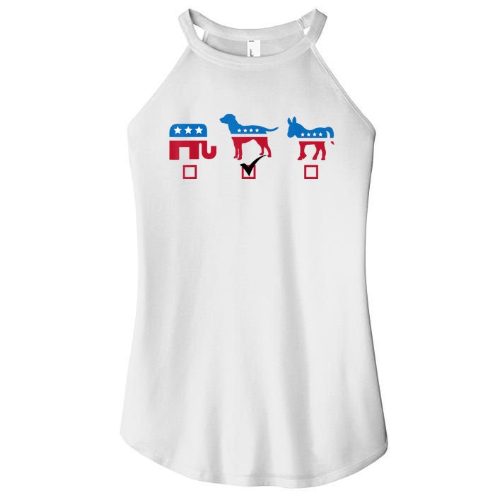 Elephant Dog Donkey Choose My Dog Would Do A Better Job Women's Perfect Tri Rocker Tank