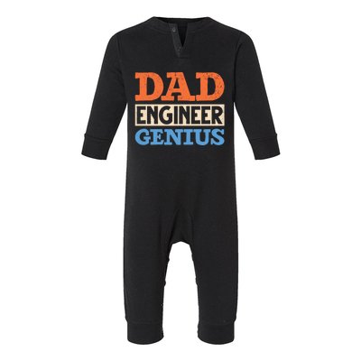 Engineer Dads Dad Engineer Genius Engineering Dad Gift Infant Fleece One Piece