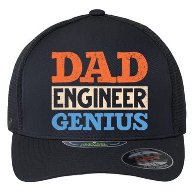 Engineer Dads Dad Engineer Genius Engineering Dad Gift Flexfit Unipanel Trucker Cap