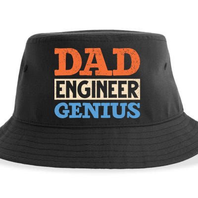 Engineer Dads Dad Engineer Genius Engineering Dad Gift Sustainable Bucket Hat