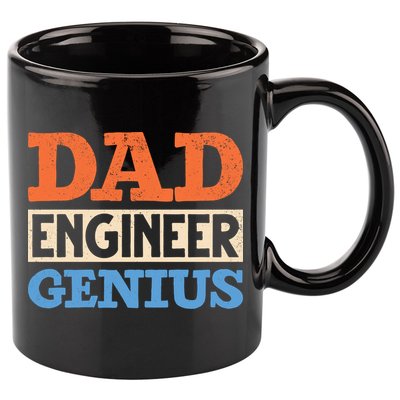 Engineer Dads Dad Engineer Genius Engineering Dad Gift 11oz C Handle Ceramic Mug